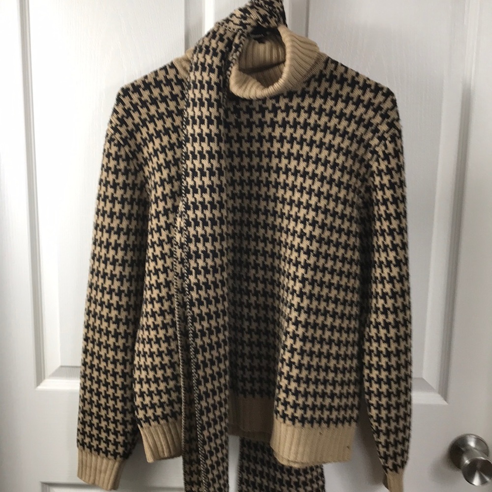 Wool Turtleneck with Matching Scarf
